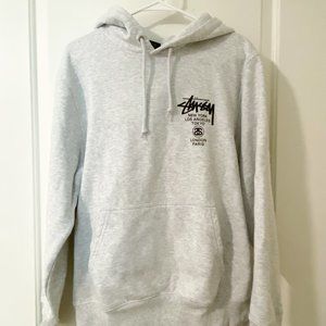 Stussy World Tour Hoodie Ash Heather (SMALL)